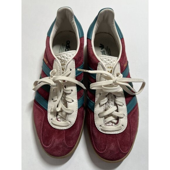 Adidas Gazelle Indoor Shoes Collegiate Burgundy Arctic Fusion Collegiate Green - Picture 4 of 10